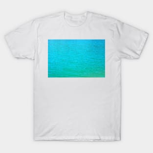 Scene with light blue waters of Gerosa Lake scintillating and radiating T-Shirt